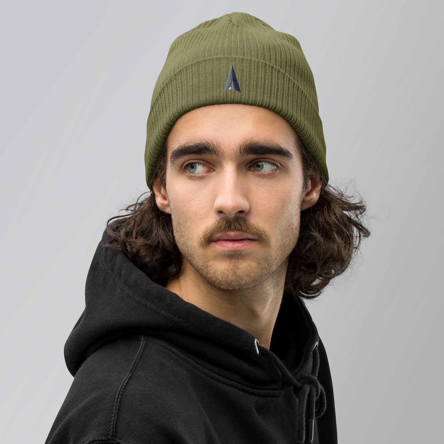 Organic ribbed beanie